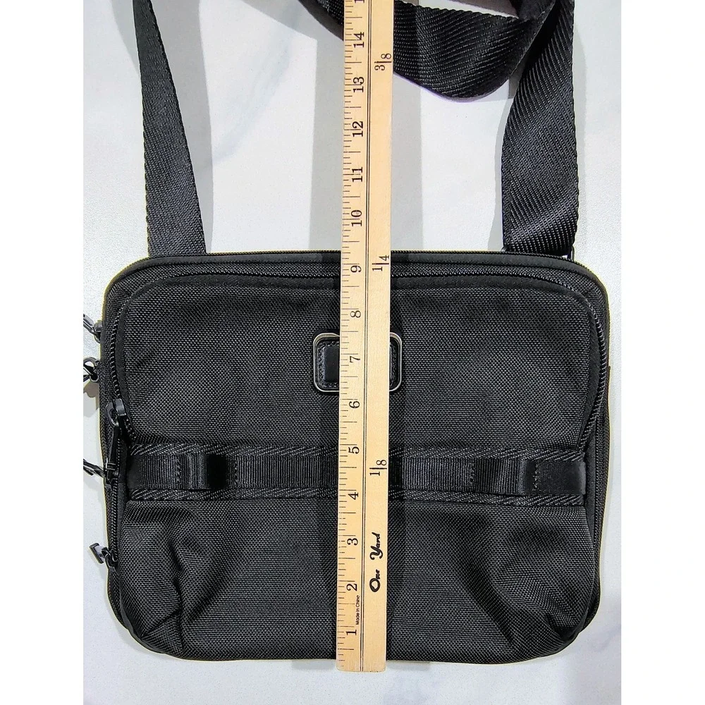 Tumi Alpha Bravo Service Crossbody Bag Black Ballistic Nylon Mens 232796D Bag
